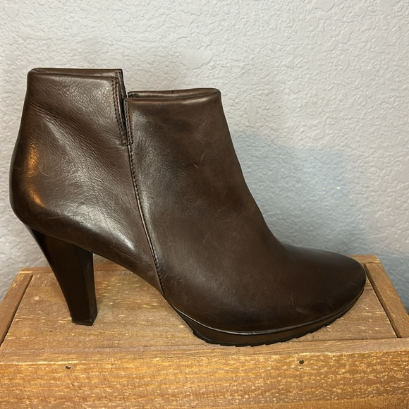 Paul Green brown leather ankle boots - Picture 2 of 10